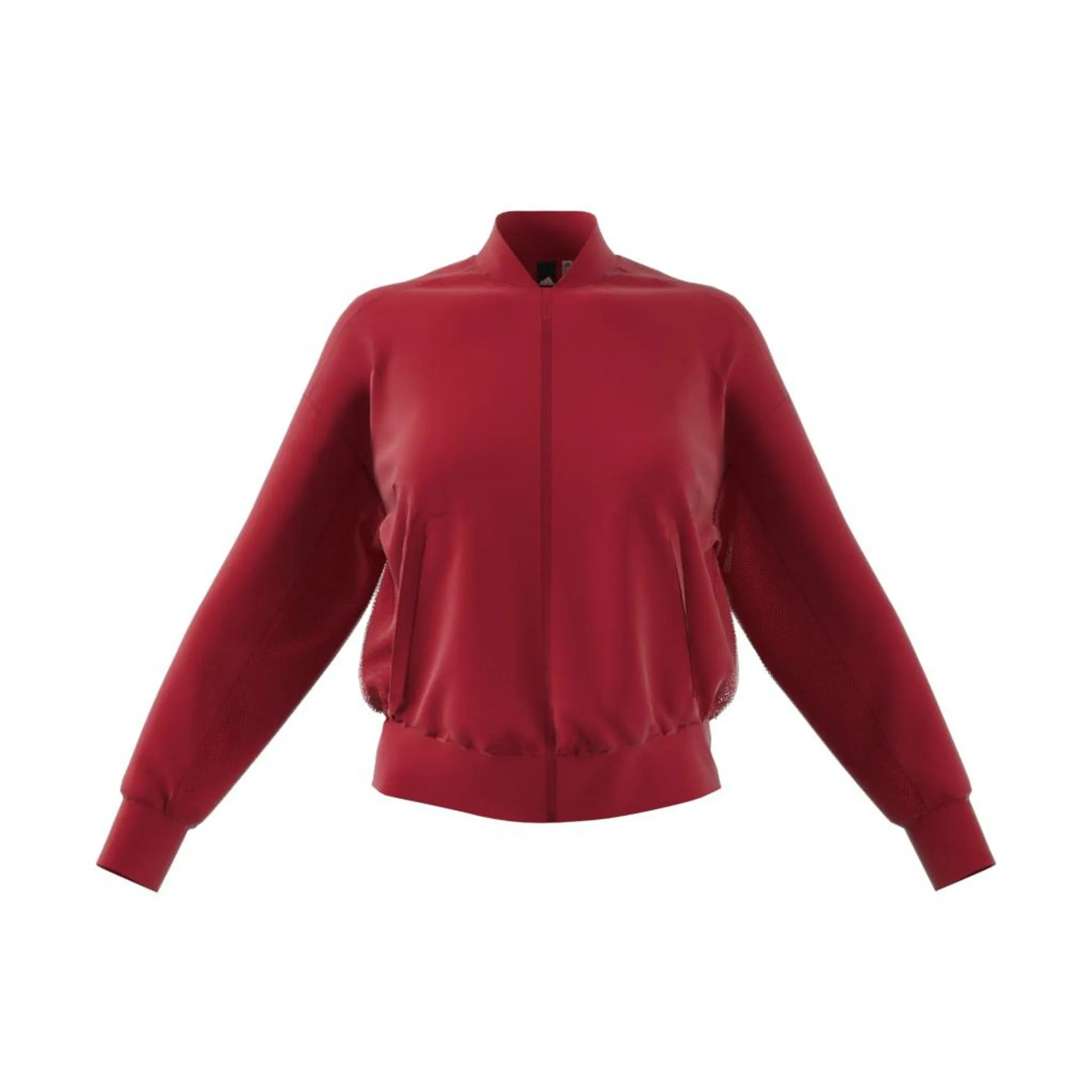 Adidas Id Bomber Women Training Jacket Active Maroon Dx7932