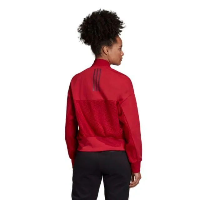 Adidas Id Bomber Women Training Jacket Active Maroon Dx7932