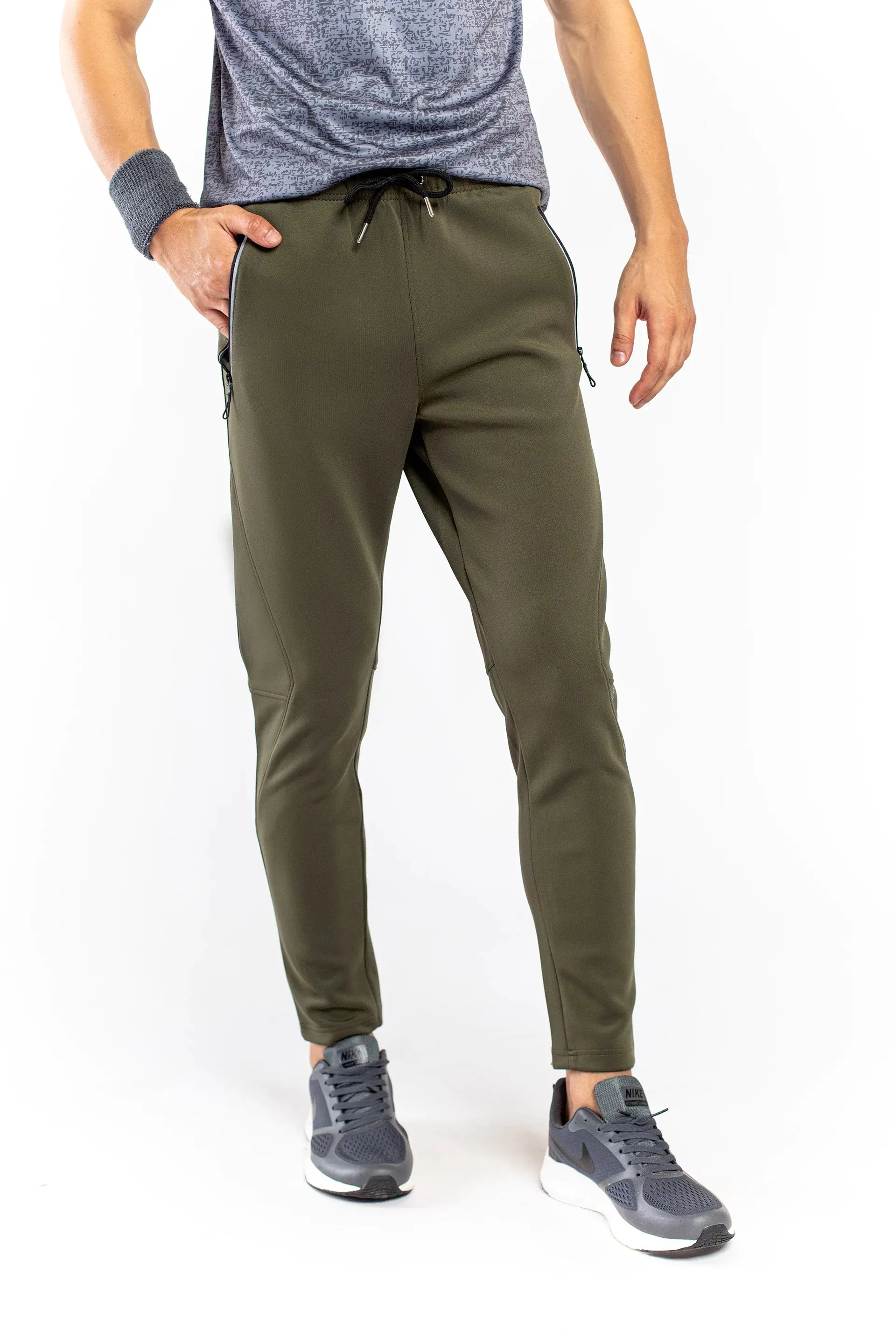 Army Green Double Interlock Trousers