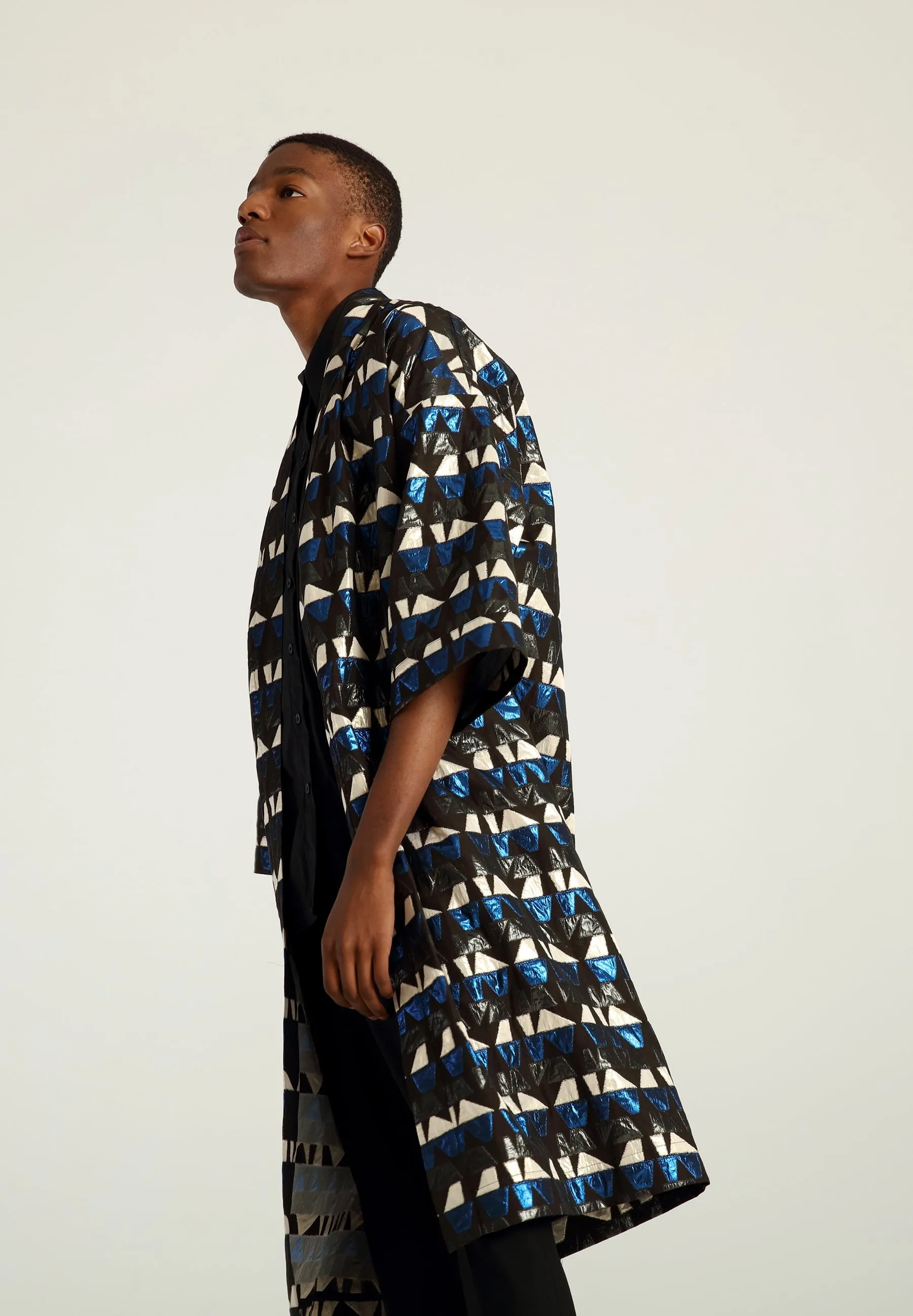 ASTORIA KIMONO WRAP JACKET -Metallic blue - Rentals