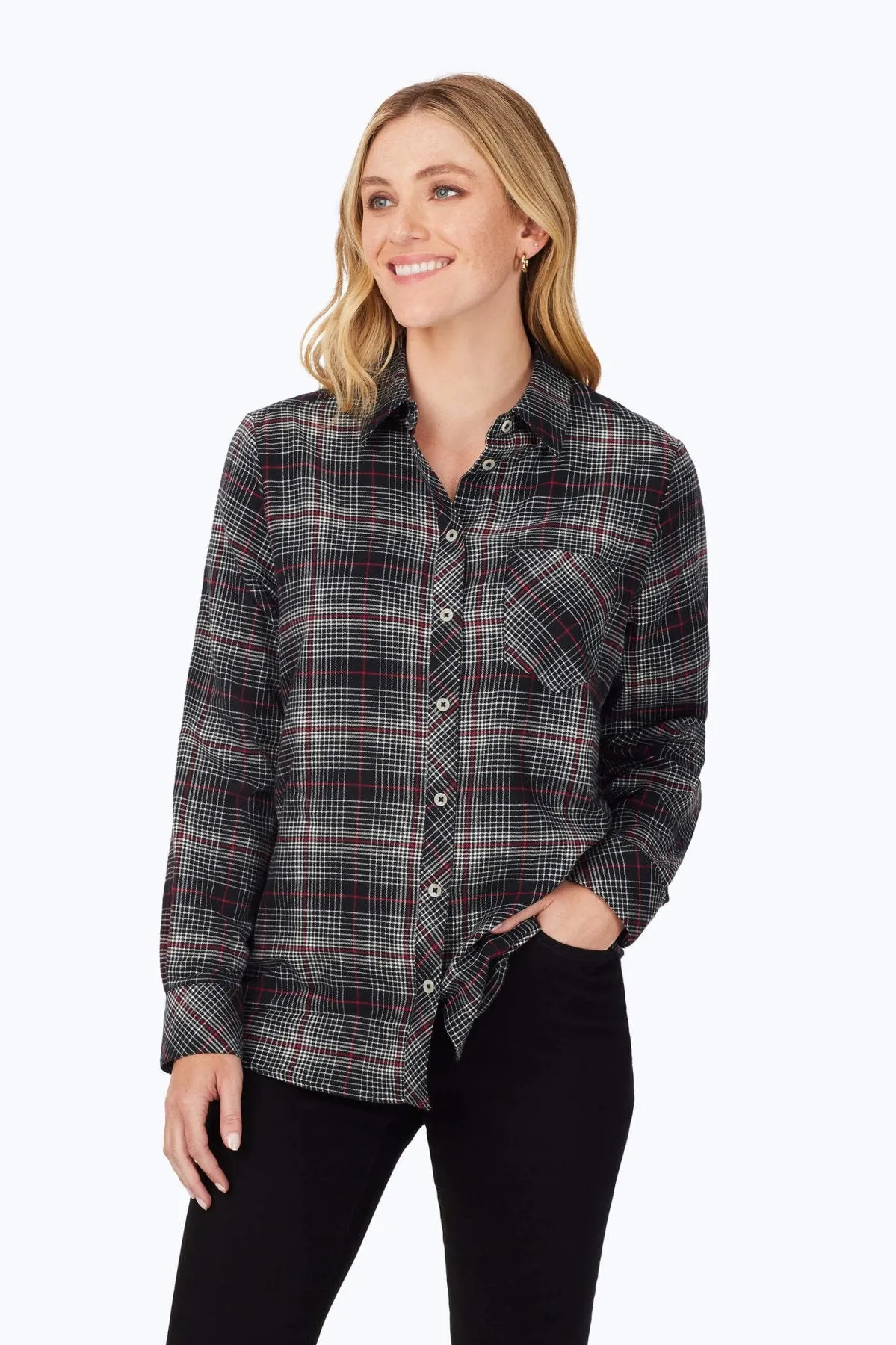 Boyfriend Cozy Tartan Tunic