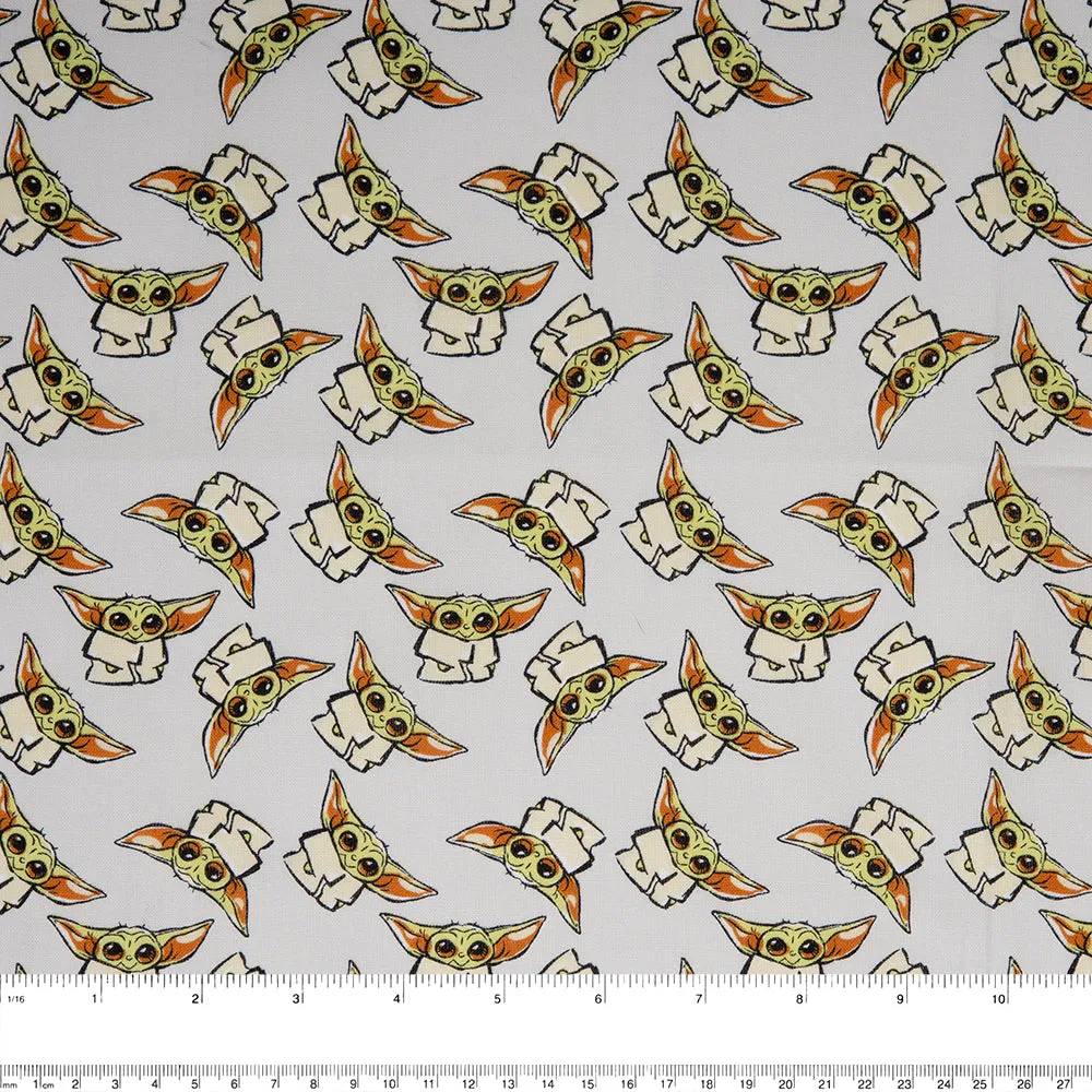 Camelot - PRIVILÈGE - Licensed Cotton Print - Star Wars - Yoda trench coat - White