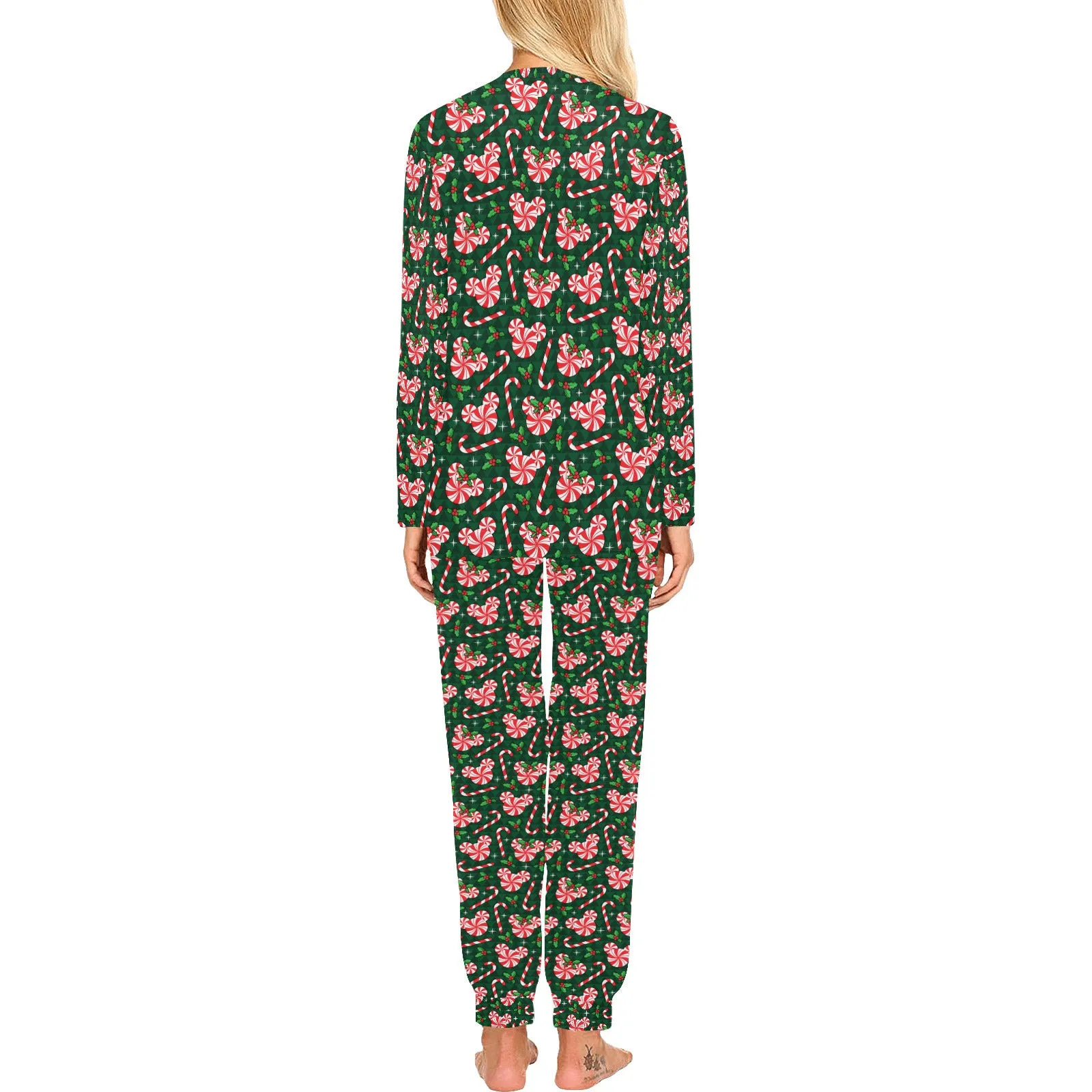 Christmas Peppermint Candy Women's Pajama Set