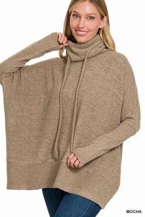 Cozy Cowl Neck Tunic in Viva Mocha