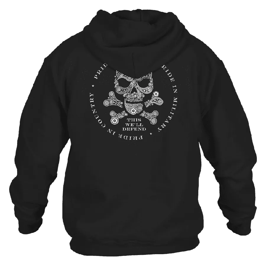 Death Paisley Hoodie - Black