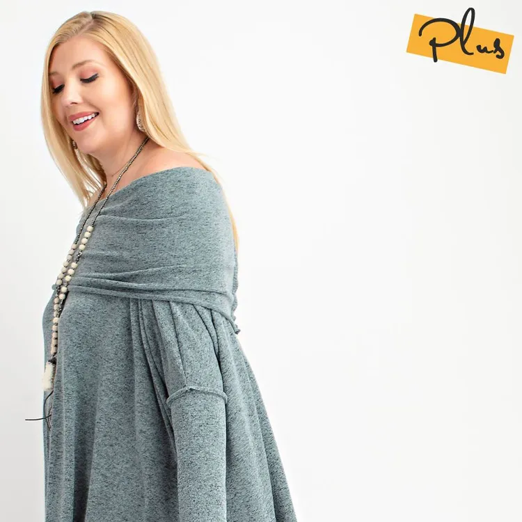 Easel Cowl Neck Pullover Sweater