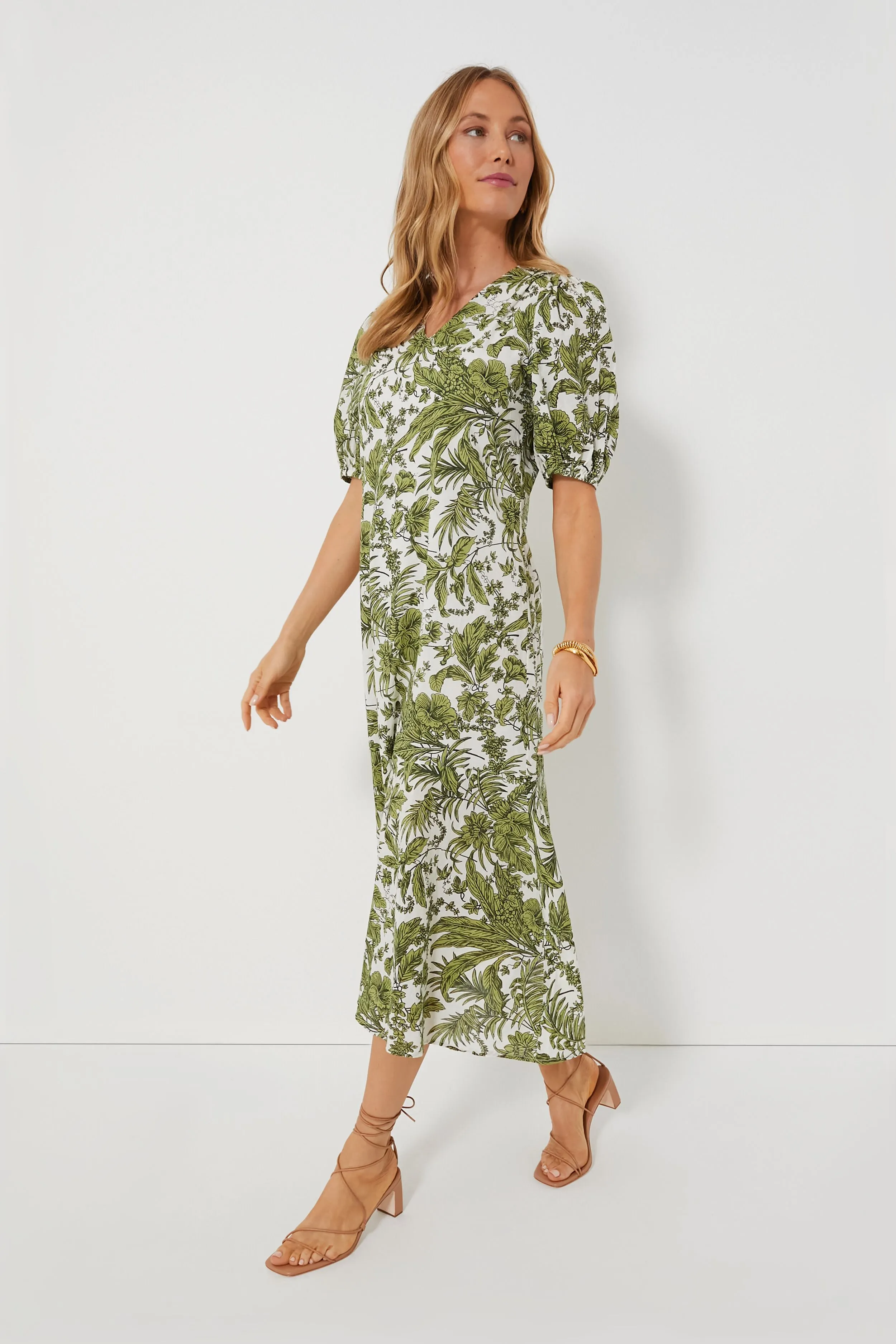 Green Leaf Myers Midi Dress