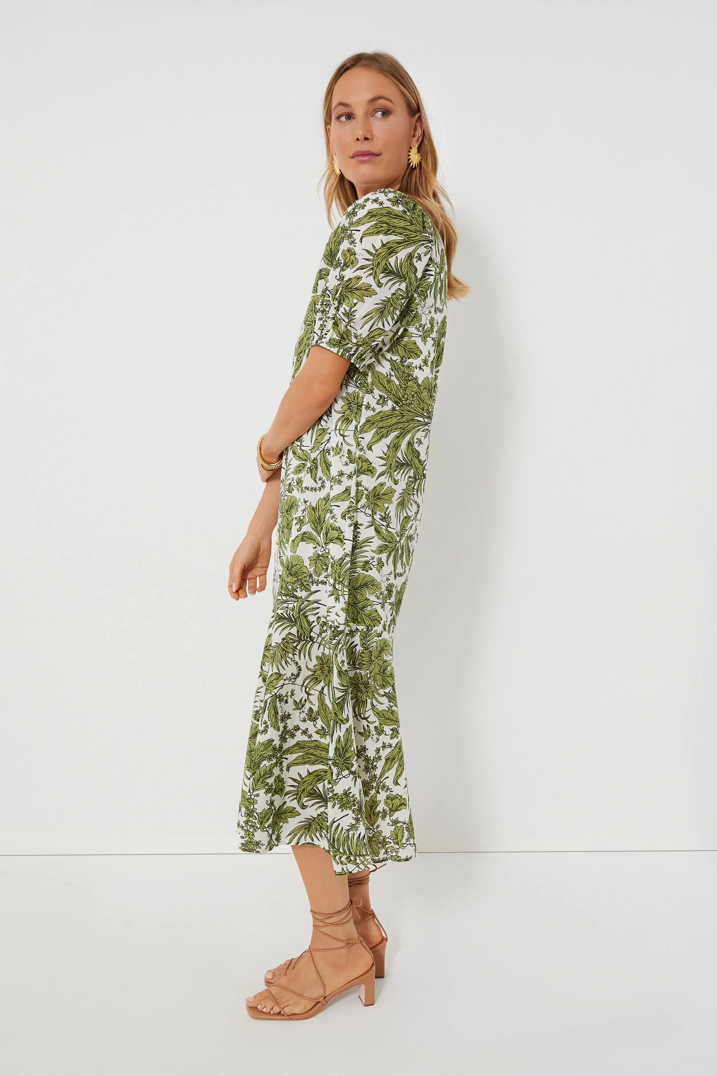 Green Leaf Myers Midi Dress