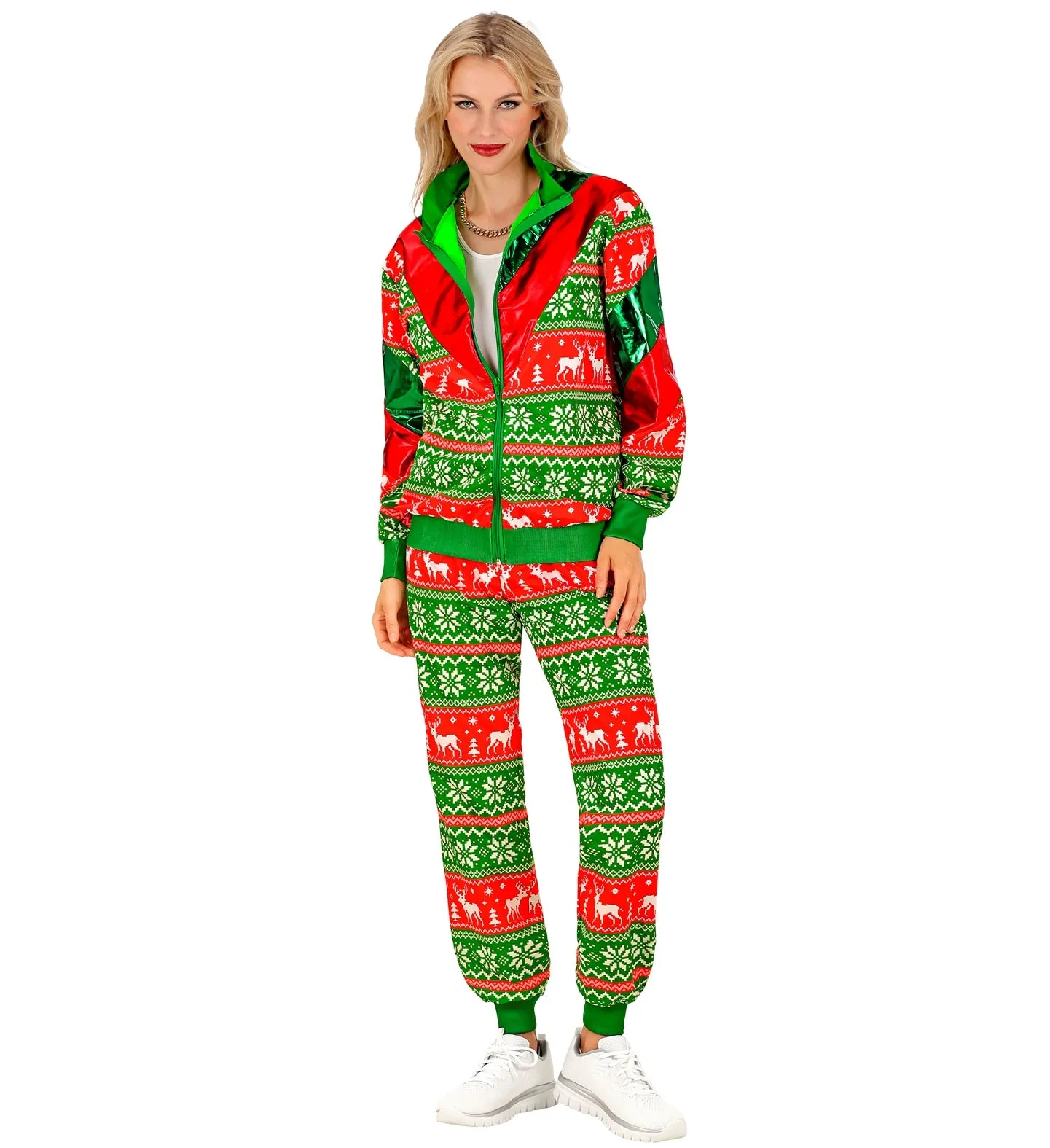 Green Red Merry Christmas Tracksuit Costume