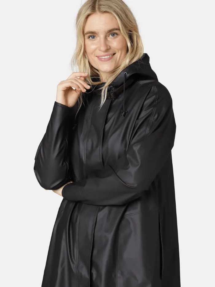 Ilse Jacobsen Black Raincoat RAIN71 001