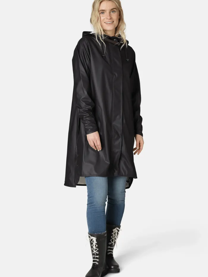 Ilse Jacobsen Black Raincoat RAIN71 001