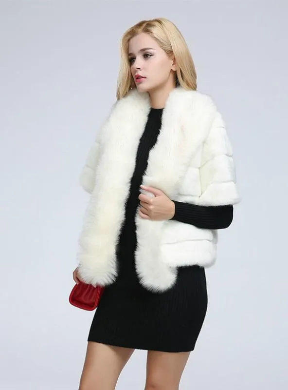 Imitation Rabbit Hair Short Ladies Fur Coat
