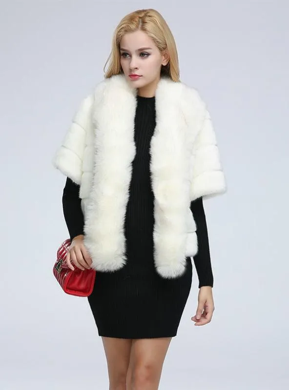 Imitation Rabbit Hair Short Ladies Fur Coat