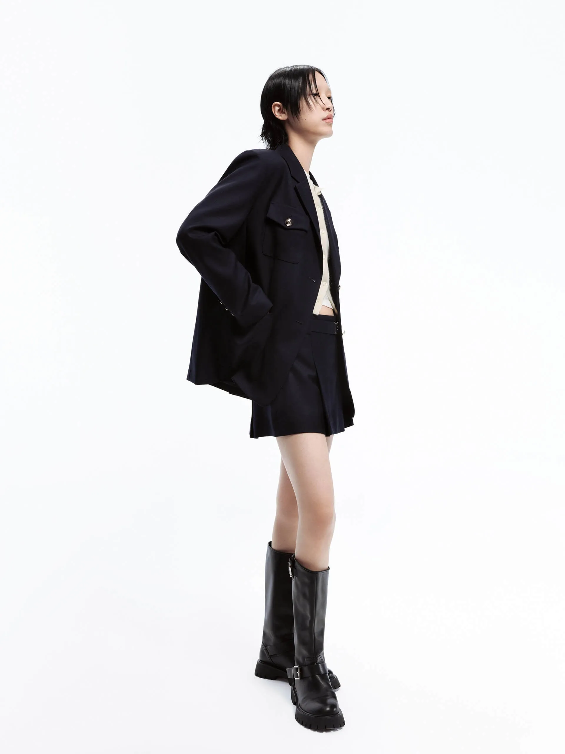 Include Belt Mini Skirt