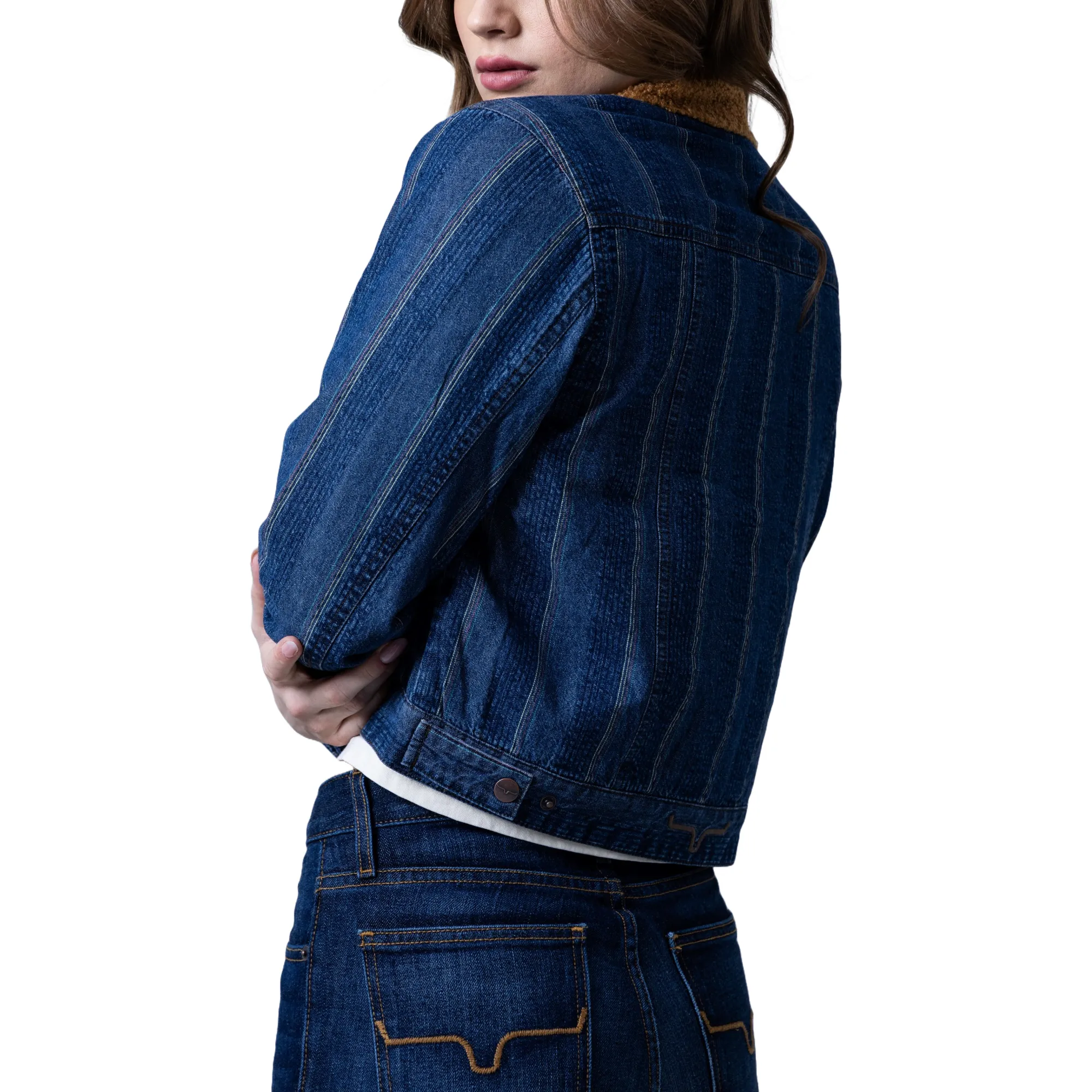 Kimes Ranch Ladies Vaquero Dark Indigo Stripe Denim Jacket WJA0000044-BL023