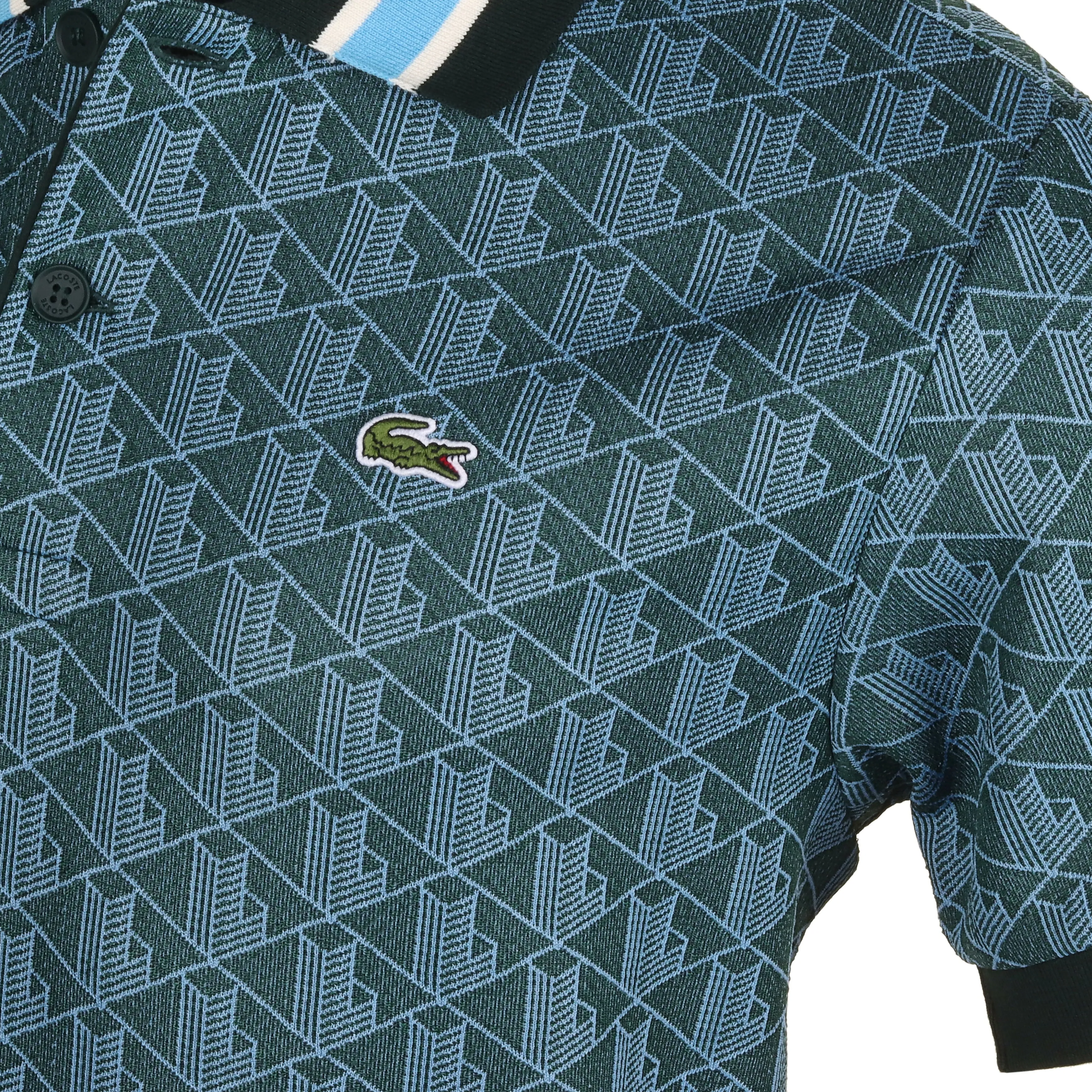 Lacoste Contrast Collar Monogram Polo Shirt FA24