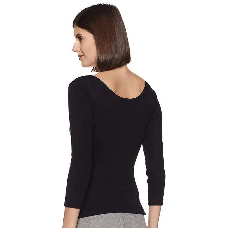 Lovable Women's Black Thermal Top