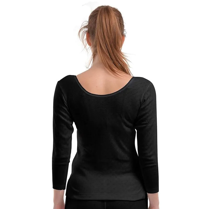 Lovable Women's Black Thermal Top