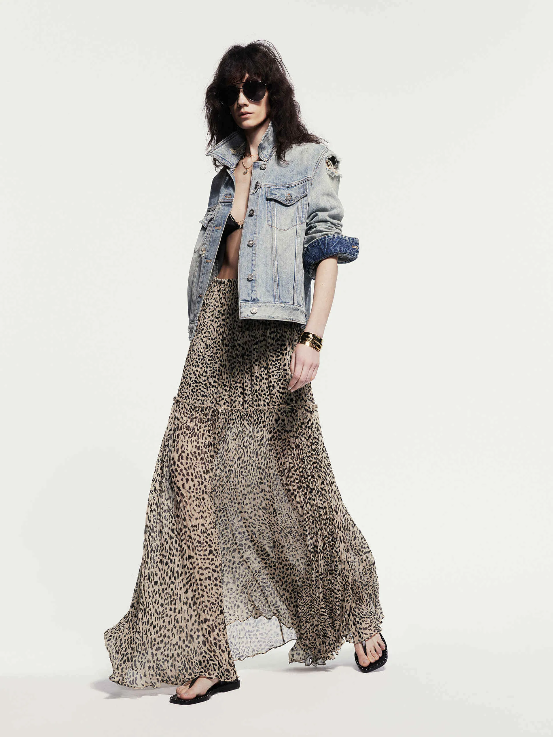 Maxi Leopard Print Skirt