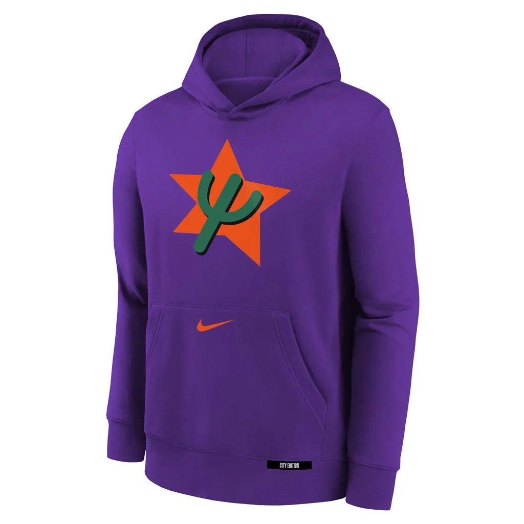 NBA Phoenix Suns Youth Nike City Edition 2024/25 Club Pullover Hoodie