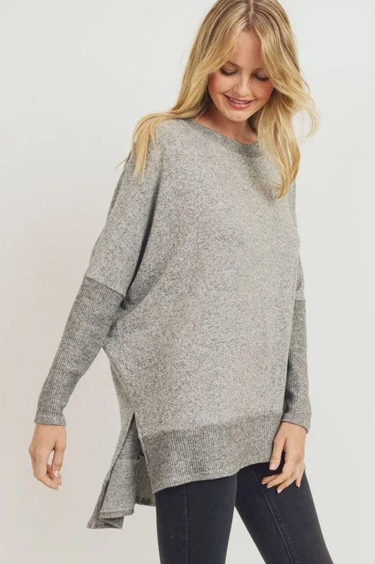 Oversized Cozy Top - Gray