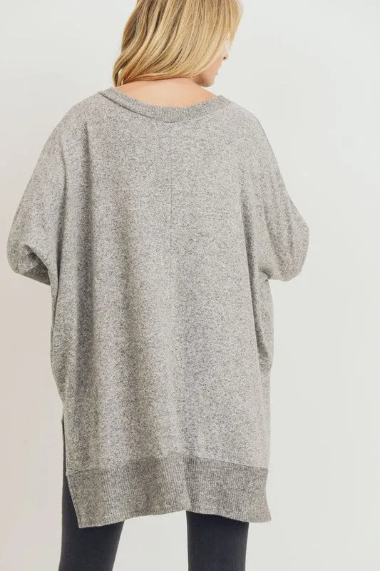 Oversized Cozy Top - Gray