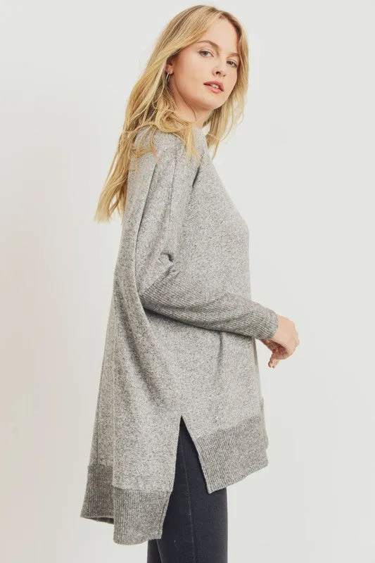 Oversized Cozy Top - Gray