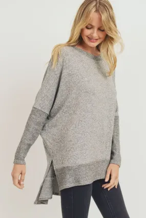 Oversized Cozy Top - Gray