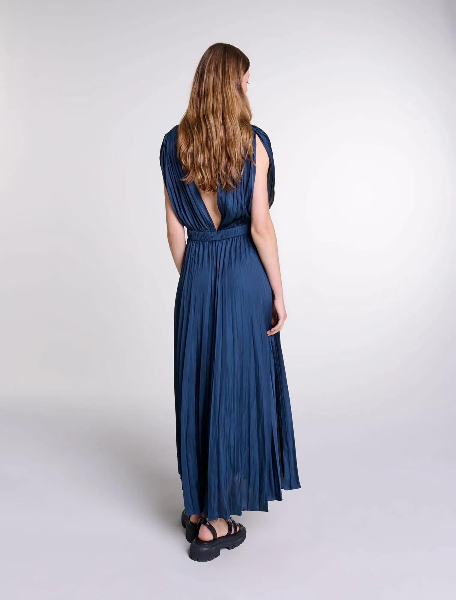 Pleated maxi dress