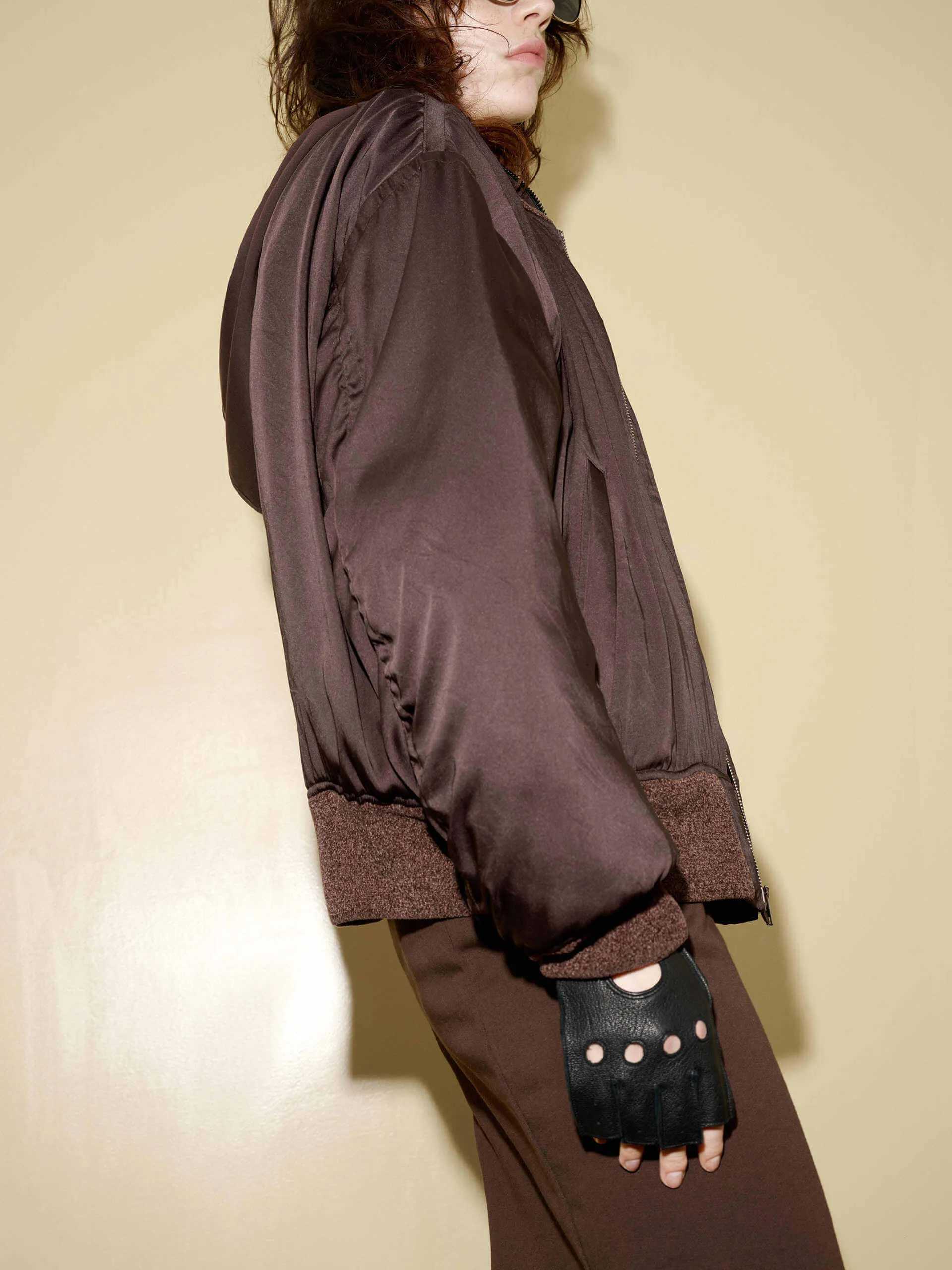 Quilted Shell Bomber Jacket