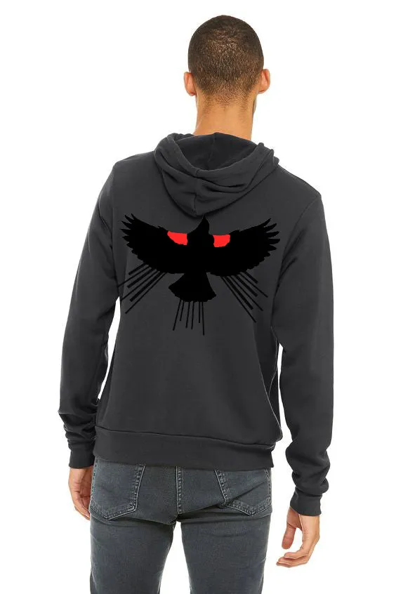 Red Winged Blackbird *Limited Edition* Soft Pull Over Hoodie - Unisex Dark Grey