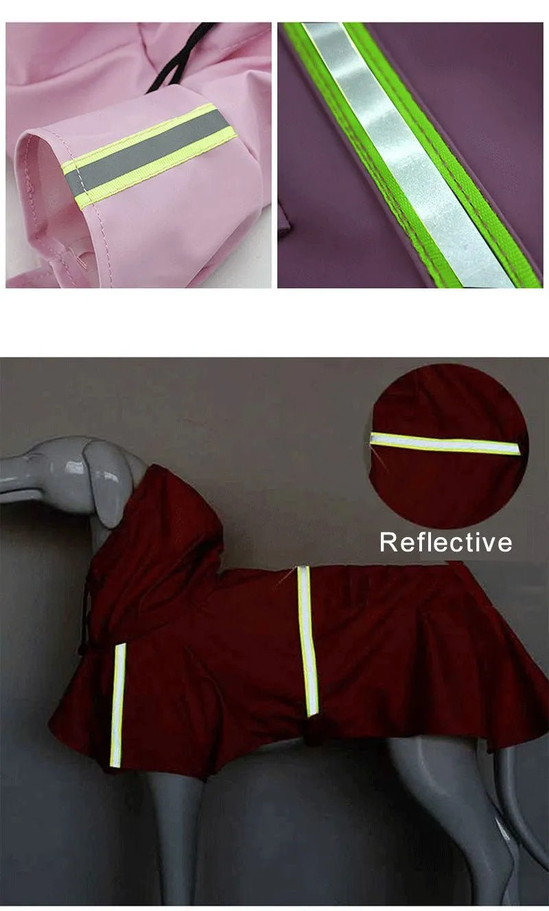 Reflective Dog Raincoat - All-Weather Protection for Small to Large Dogs!