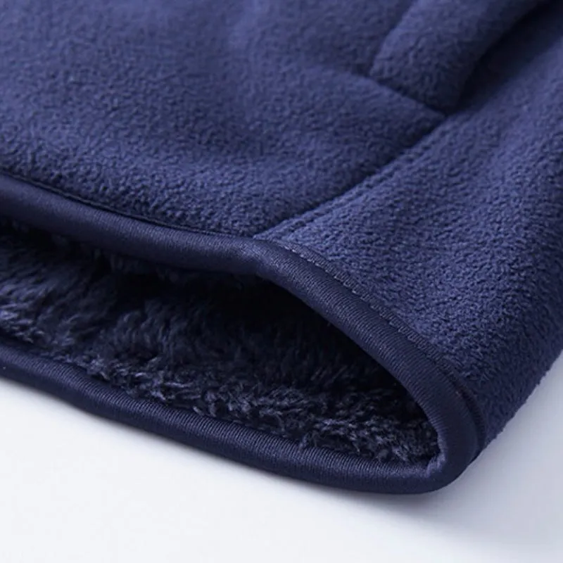 Reversible Winter Warm Polar/Coral Fleece Hooded Pullover Jackets