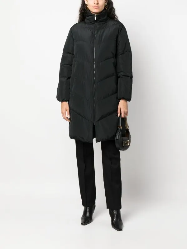 rhinestone-embellished padded raincoat