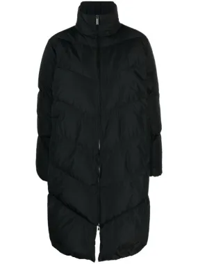 rhinestone-embellished padded raincoat