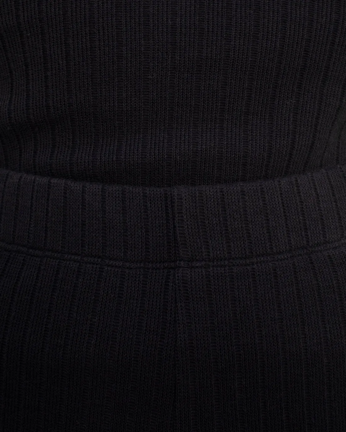 Ribbed Lounge Pant Black