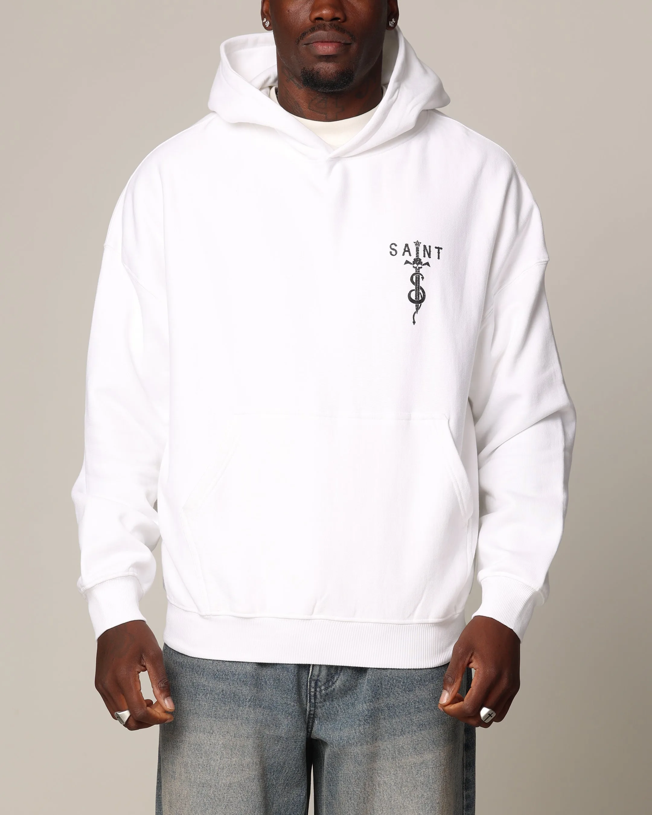 Saint Morta Daggers Premium Hoodie White/Black