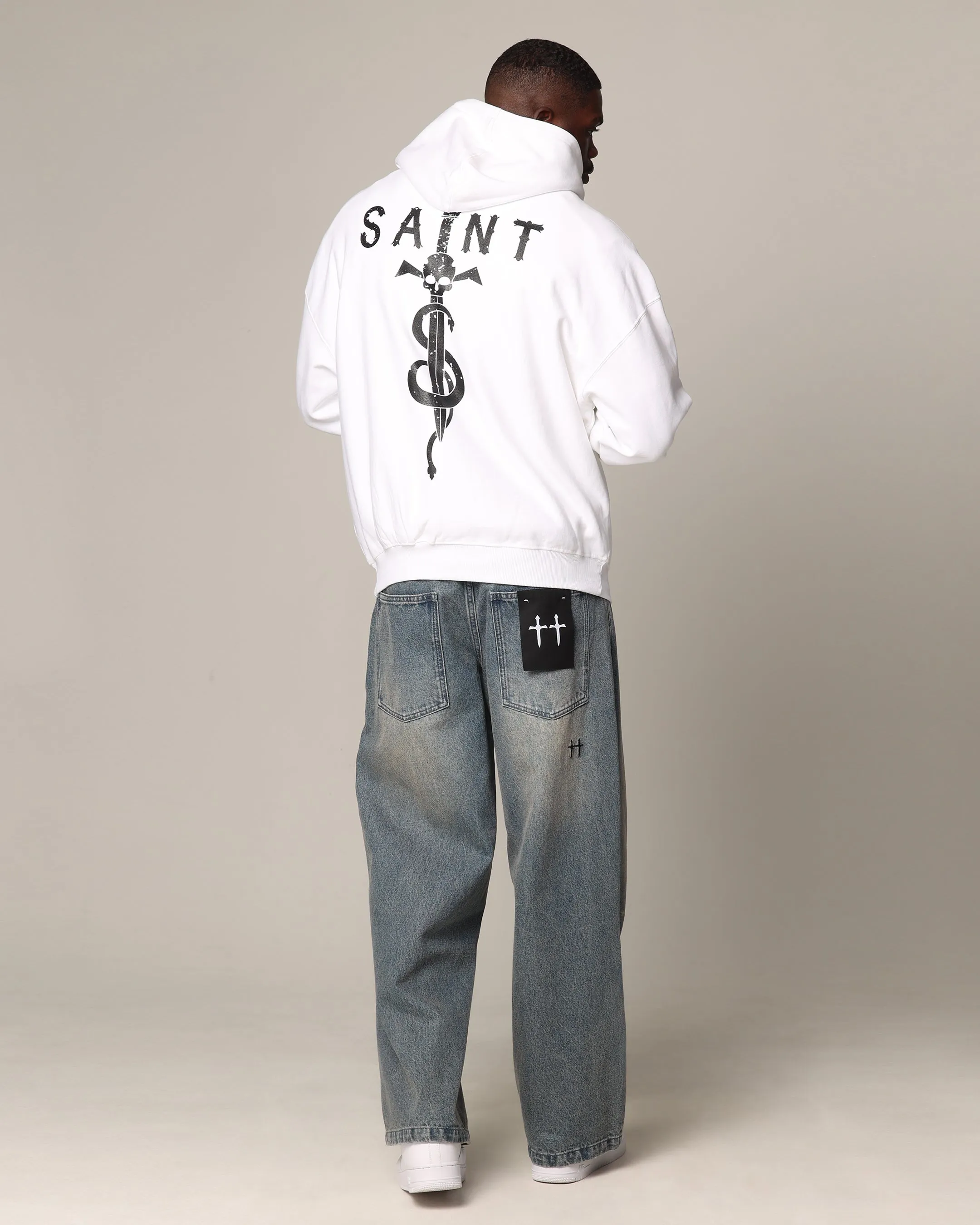 Saint Morta Daggers Premium Hoodie White/Black