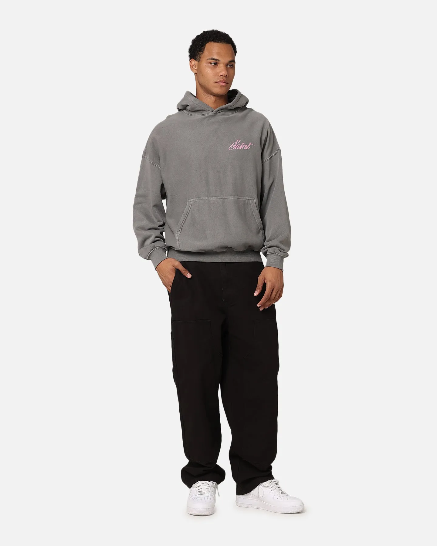 Saint Morta Guardian Premiun Hoodie Washed Charcoal