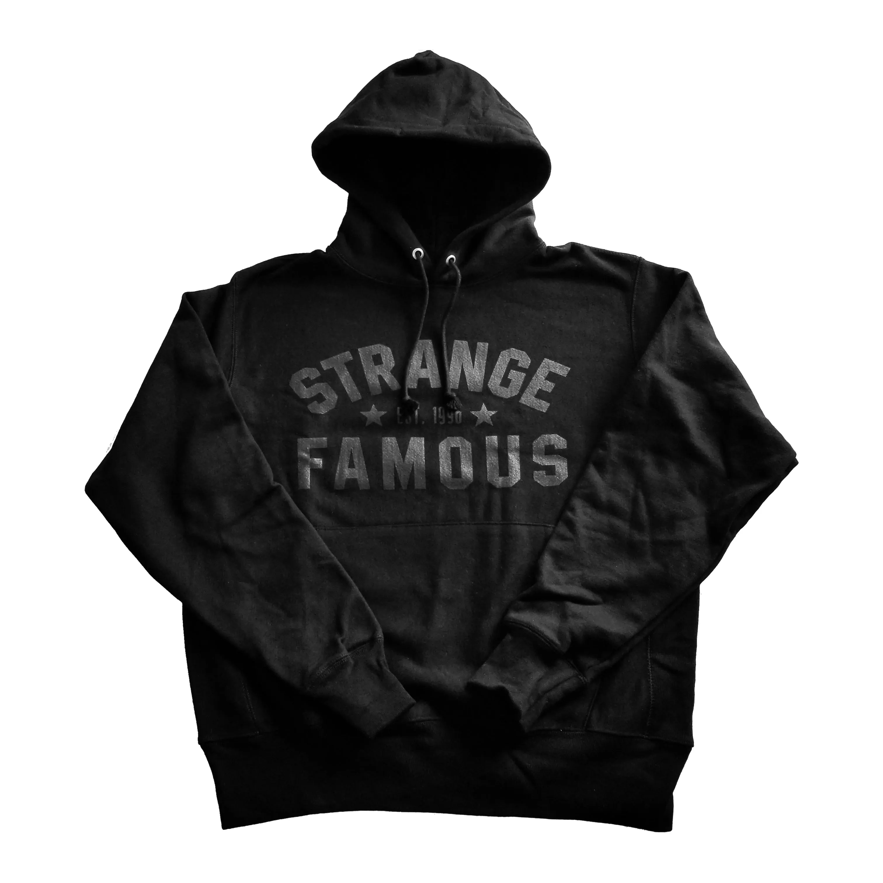 SFR x CHAMPION Black-on-Black Pullover Hoodie