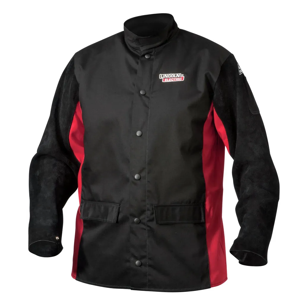 Shadow Split Leather Sleeved Welding Jacket - 5XL