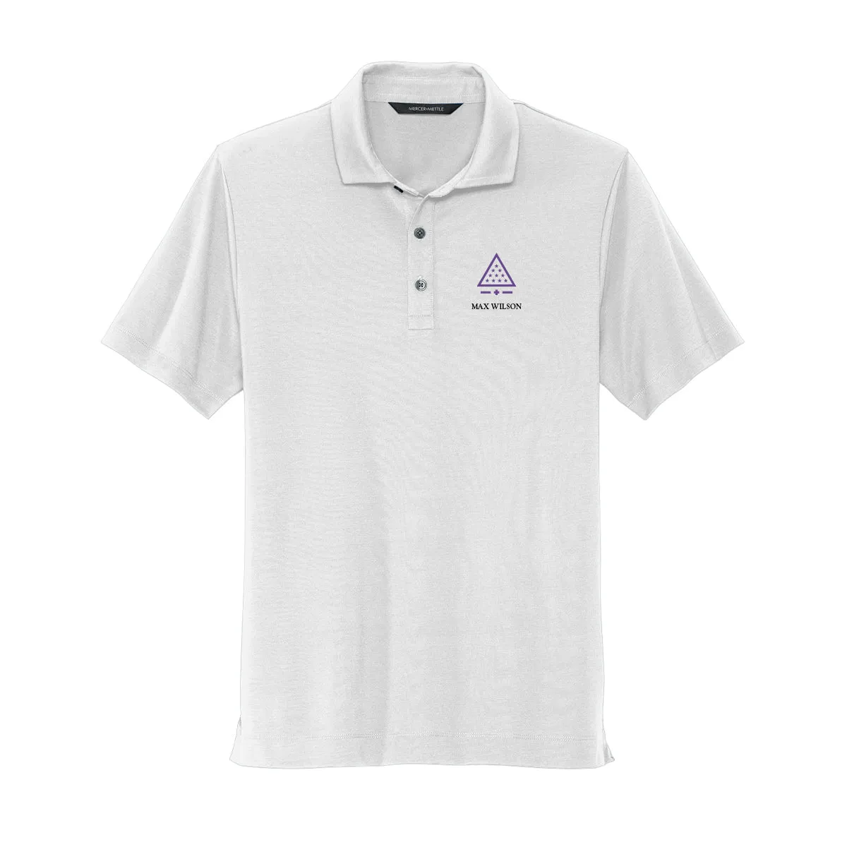 Sigma Pi White Badge Polo