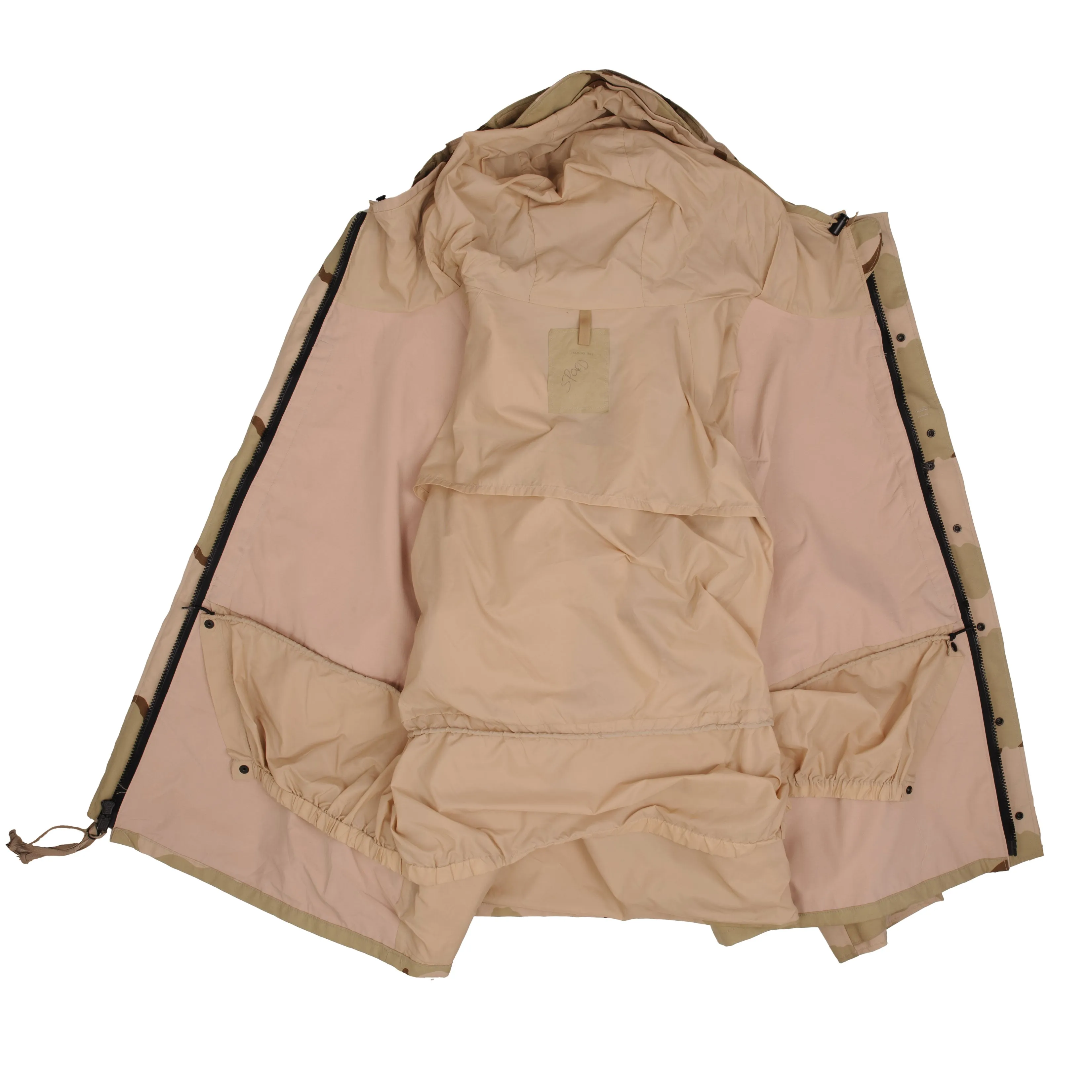 VINTAGE US ARMY ECWCS GORETEX PARKA DESERT CAMO 2000S SIZE 2XL