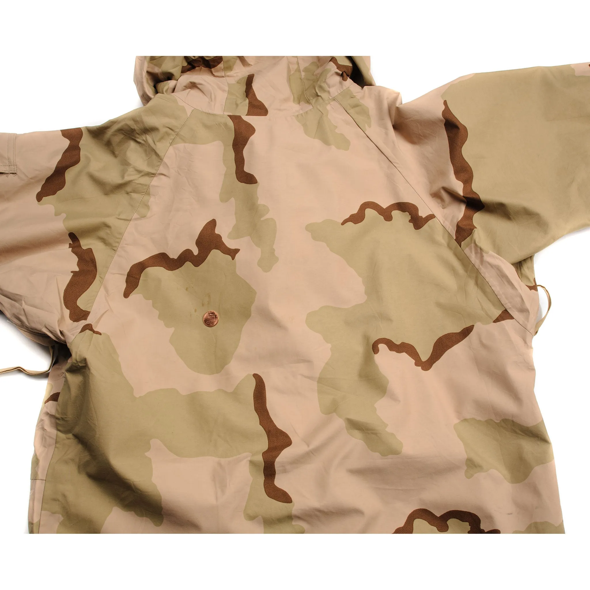 VINTAGE US ARMY ECWCS PARKA DESERT CAMO 2004 SIZE MEDIUM LONG GORE-TEX