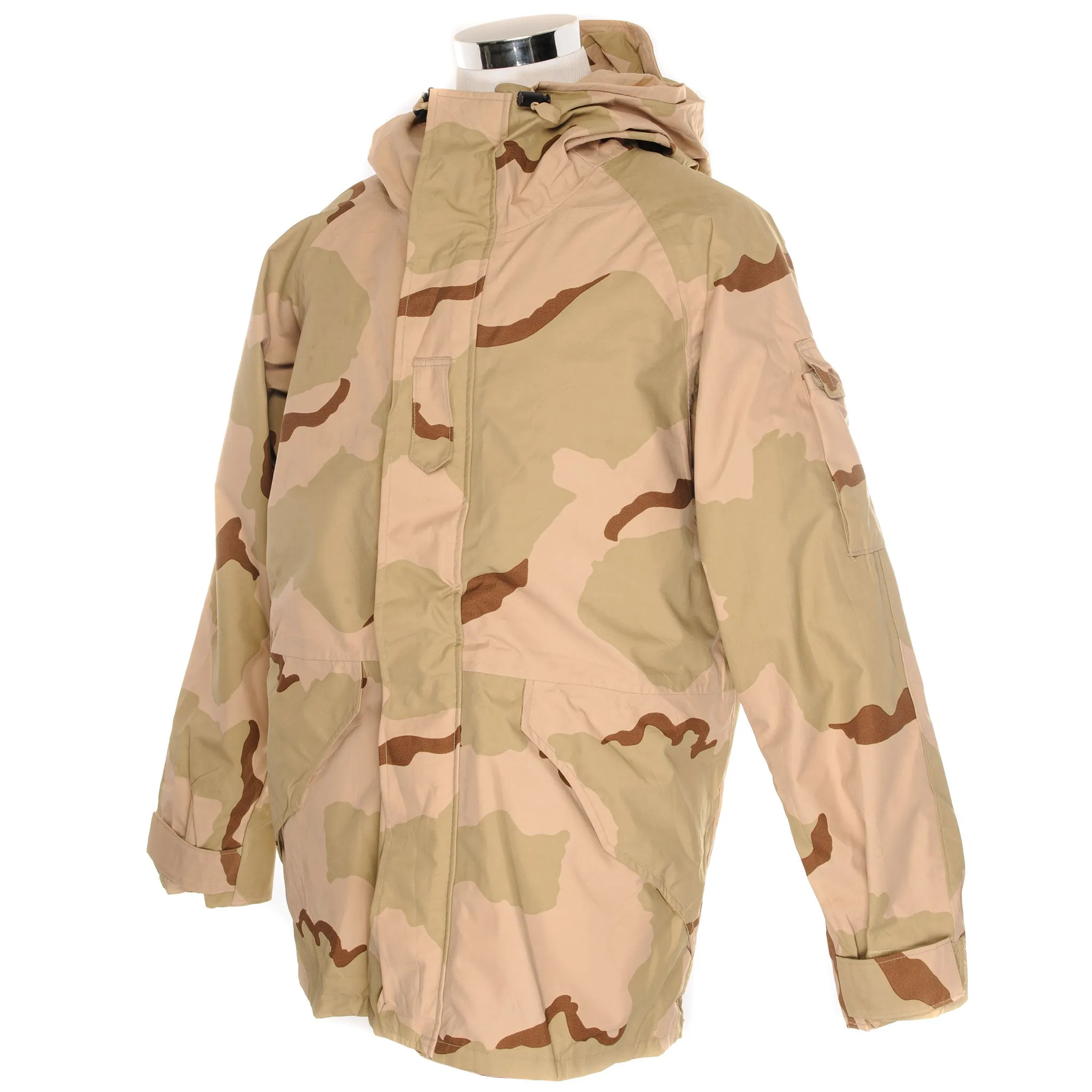 VINTAGE US ARMY ECWCS PARKA DESERT CAMO 2004 SIZE MEDIUM LONG GORE-TEX