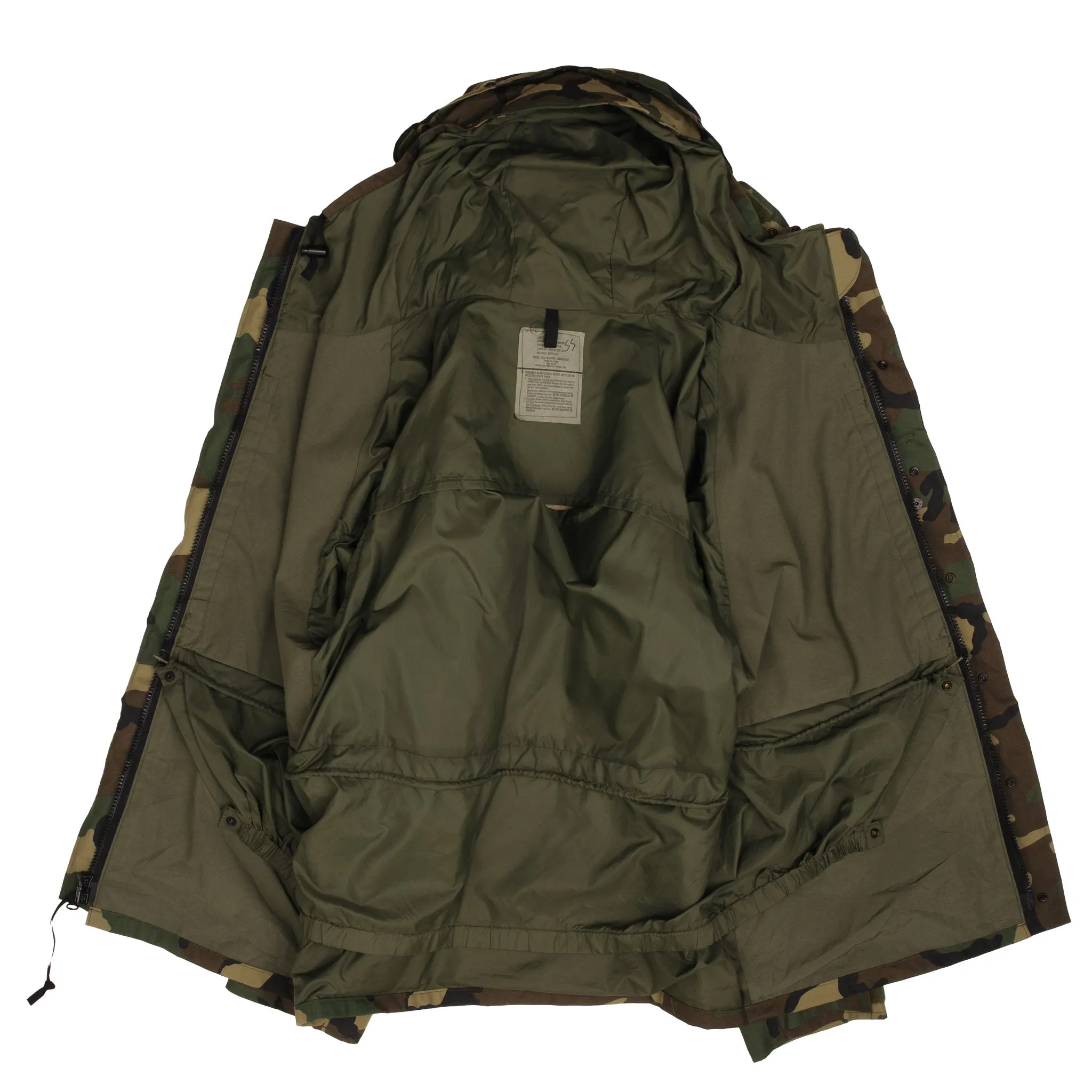 VINTAGE US ARMY GORETEX ECWCS WOODLAND CAMO PARKA 2000 SIZE LARGE LONG