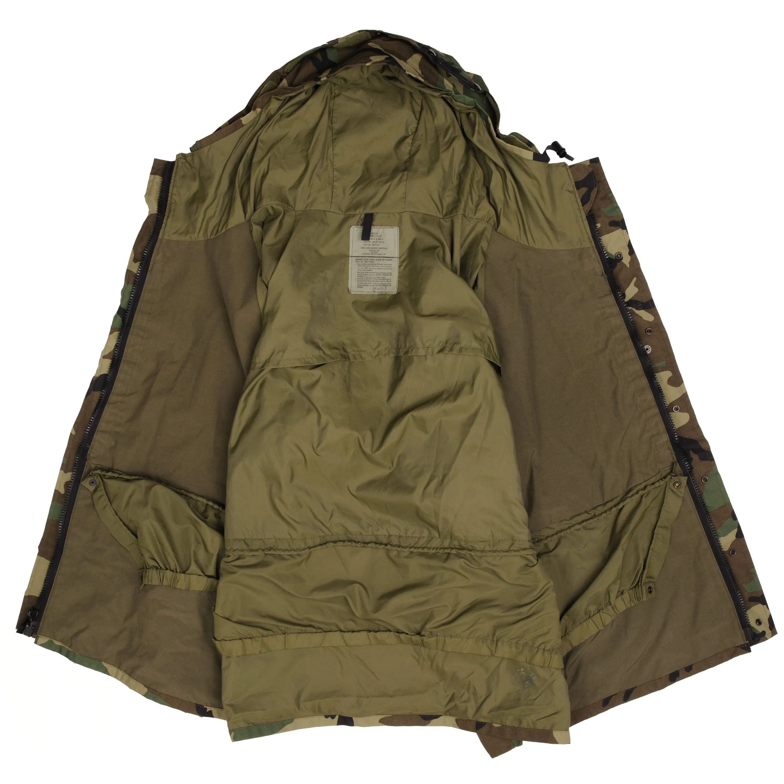 VINTAGE US ARMY WOODLAND CAMO ECWCS PARKA GORETEX 1996 SIZE XL REGULAR