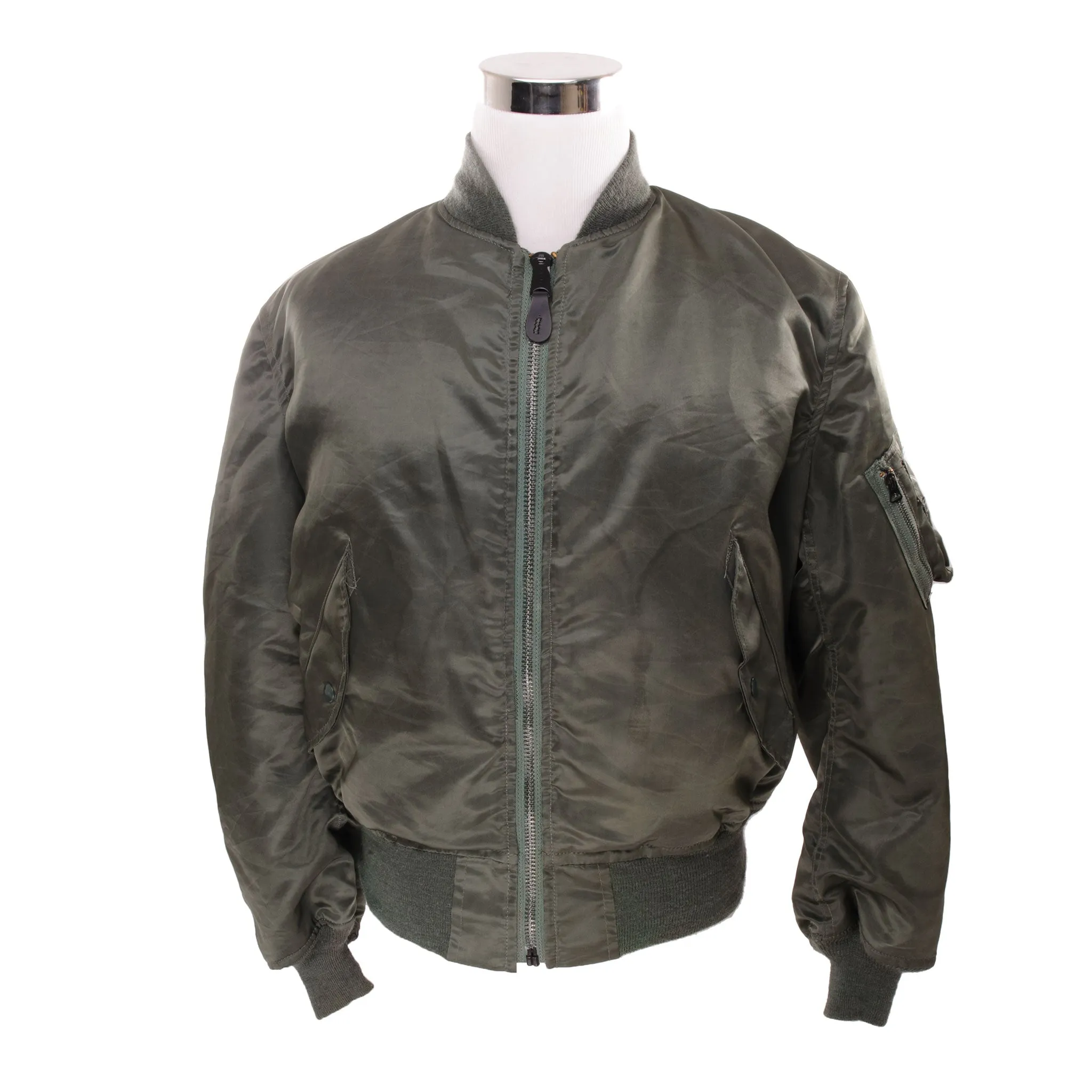 VINTAGE USAF US AIR FORCE FLIGHT JACKET MA-1 MA1 1960S VIETAM WAR SIZE LARGE