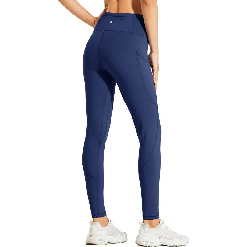 Women's Fleece Lined Leggings Water Resistant Thermal Winter Pants Hiking Yoga Running Tights High Waisted