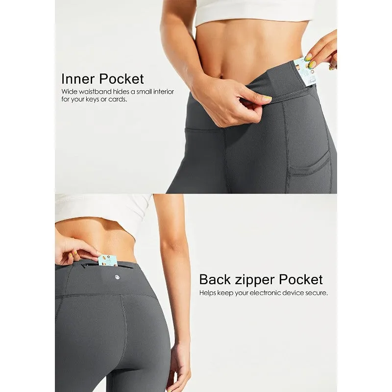 Women's Fleece Lined Leggings Water Resistant Thermal Winter Pants Hiking Yoga Running Tights High Waisted